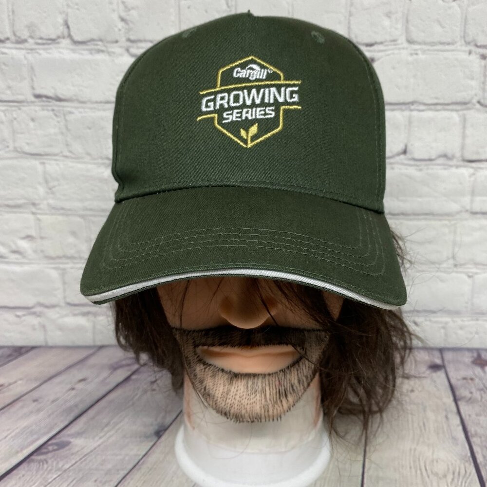 Farmer Hat Cap Snapback Green Cargill Growing Series Embroidered Adjustable